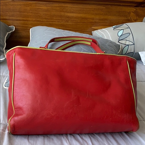 Kate Spade Vintage Leather Red Handbag - Picture 3 of 8